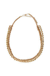 Product shot of the Darla Necklace in colour Gold (Metallics), from the front