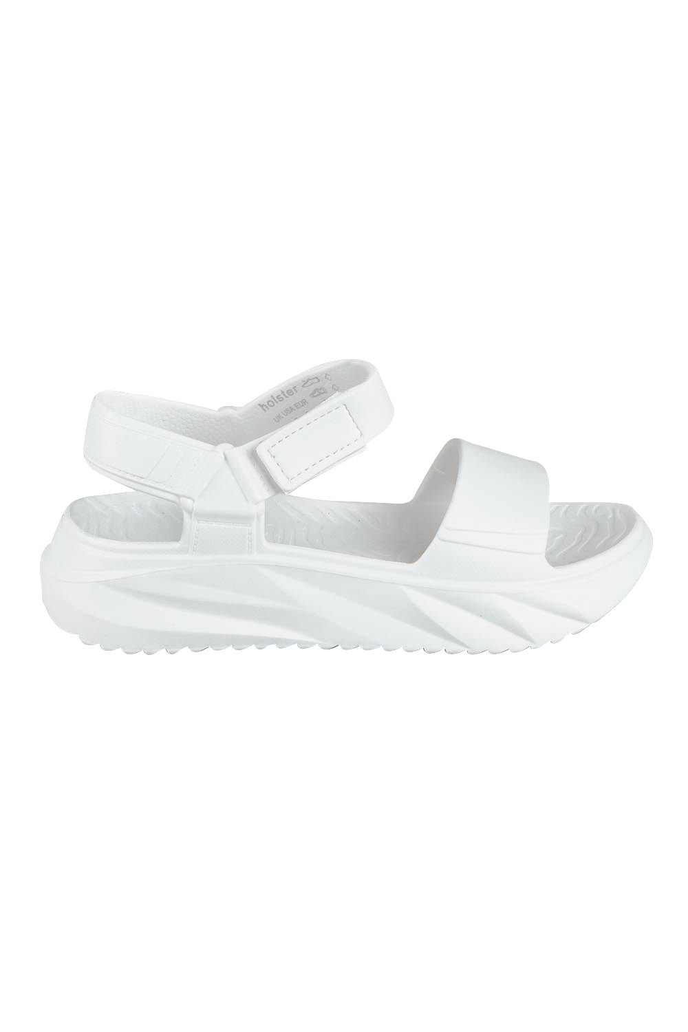 Product shot of the Cloud Nine Eva Sandal in colour White (White), from the front