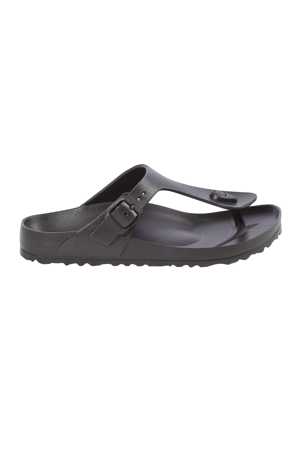 Product shot of the Coastal EVA Slide in colour Black (Black), from the front