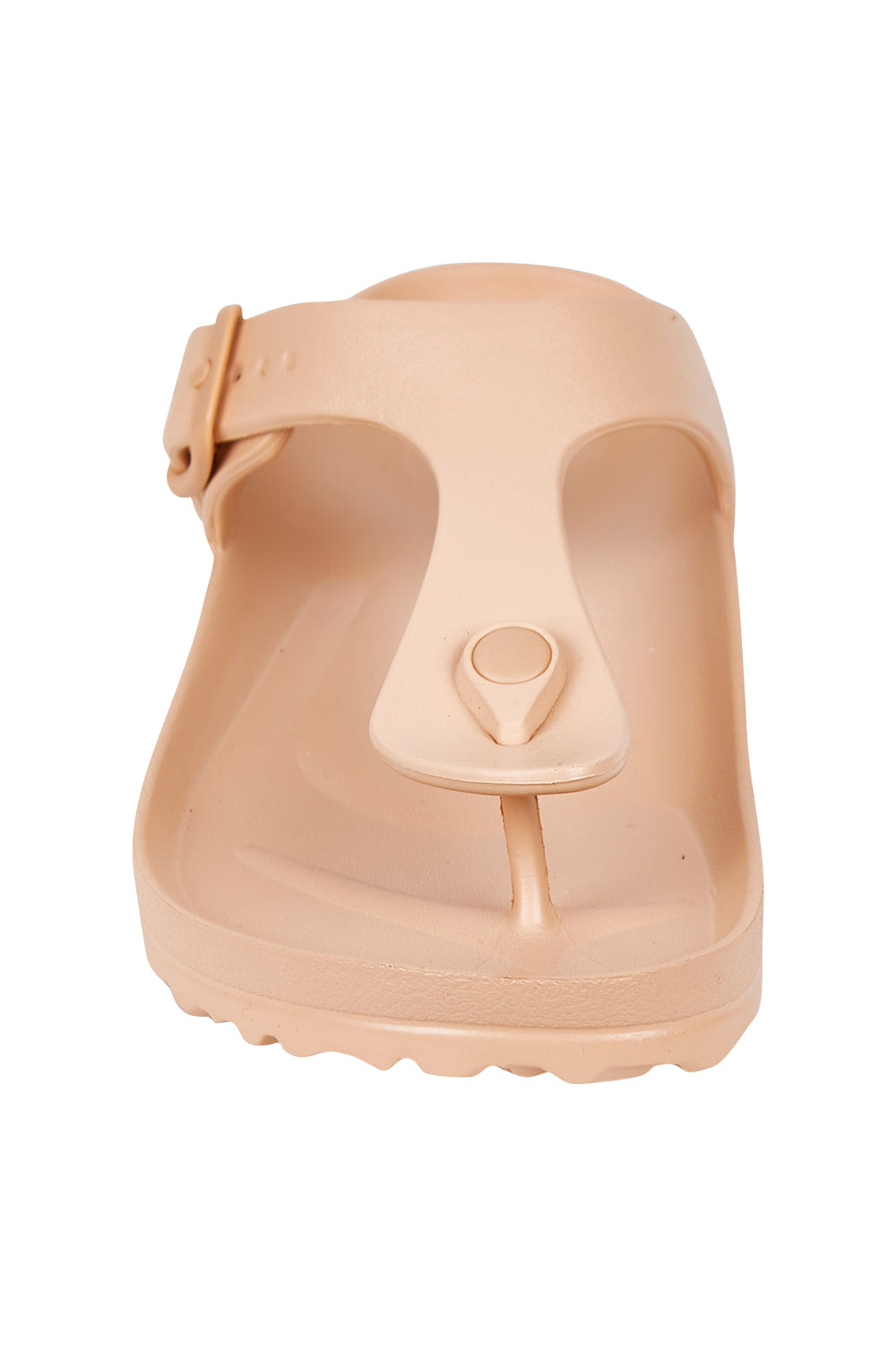 Product shot of the Coastal EVA Slide in colour Tan, detail