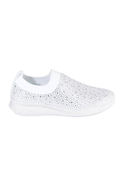 Product shot of the Firefly Sneaker in colour White (White), from the front