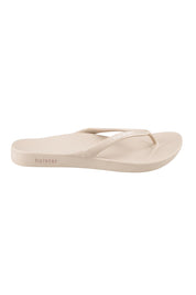 Product shot of the Islander Thong - Sand in colour Sand, from the front