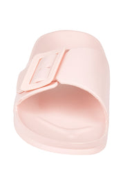 Product shot of the Solace EVA Slide in colour Blush (Pink), detail