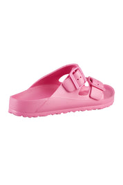 Product shot of the Sundreamer EVA Slide in colour Hotpink (Pink), from the back