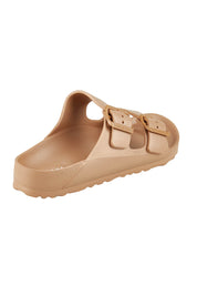 Product shot of the Sundreamer EVA Slide in colour Natural, from the back