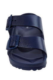 Product shot of the Sundreamer EVA Slide in colour Navy (Blue), detail