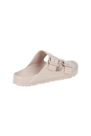 Product shot of the Sundreamer EVA Slide in colour Sand, from the back