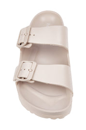Product shot of the Sundreamer EVA Slide in colour Sand, detail