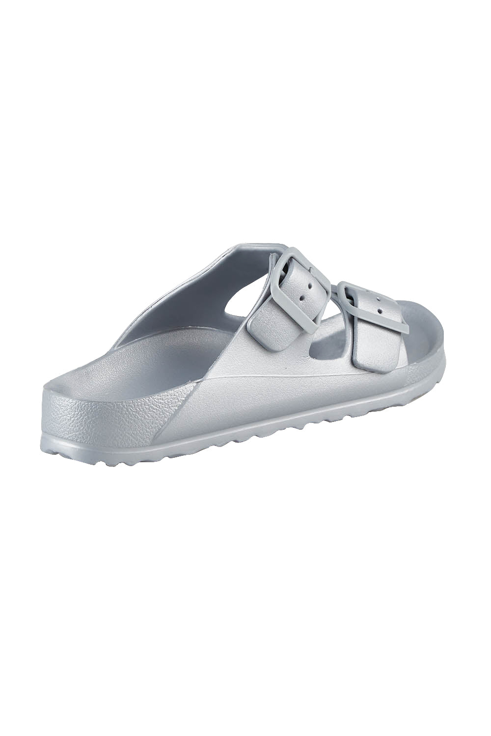Product shot of the Sundreamer EVA Slide in colour Silver (Grey), from the back