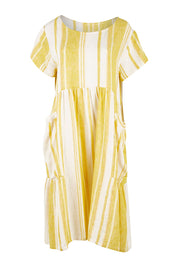 Product shot of the Aireys Dress in colour Lemondrop, from the front