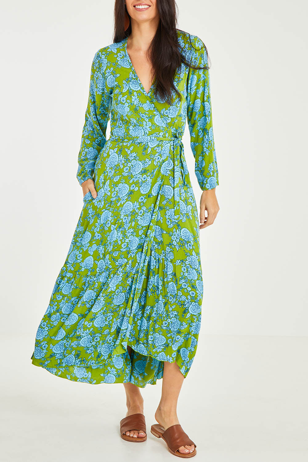 Preloved Margarita Long Sleeve Dress - Lucagreen