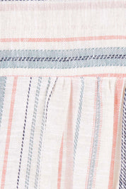 Product shot of the Otway Dress in colour Coralstrip (Blue), detail