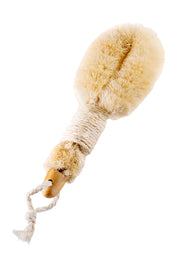 Product shot of the Japanese Body Brush in colour Natural, from the front