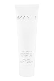 Product shot of the Lemon Myrtle And Lime Organic Body Lotion in colour Lemonmyrtl (White), from the front