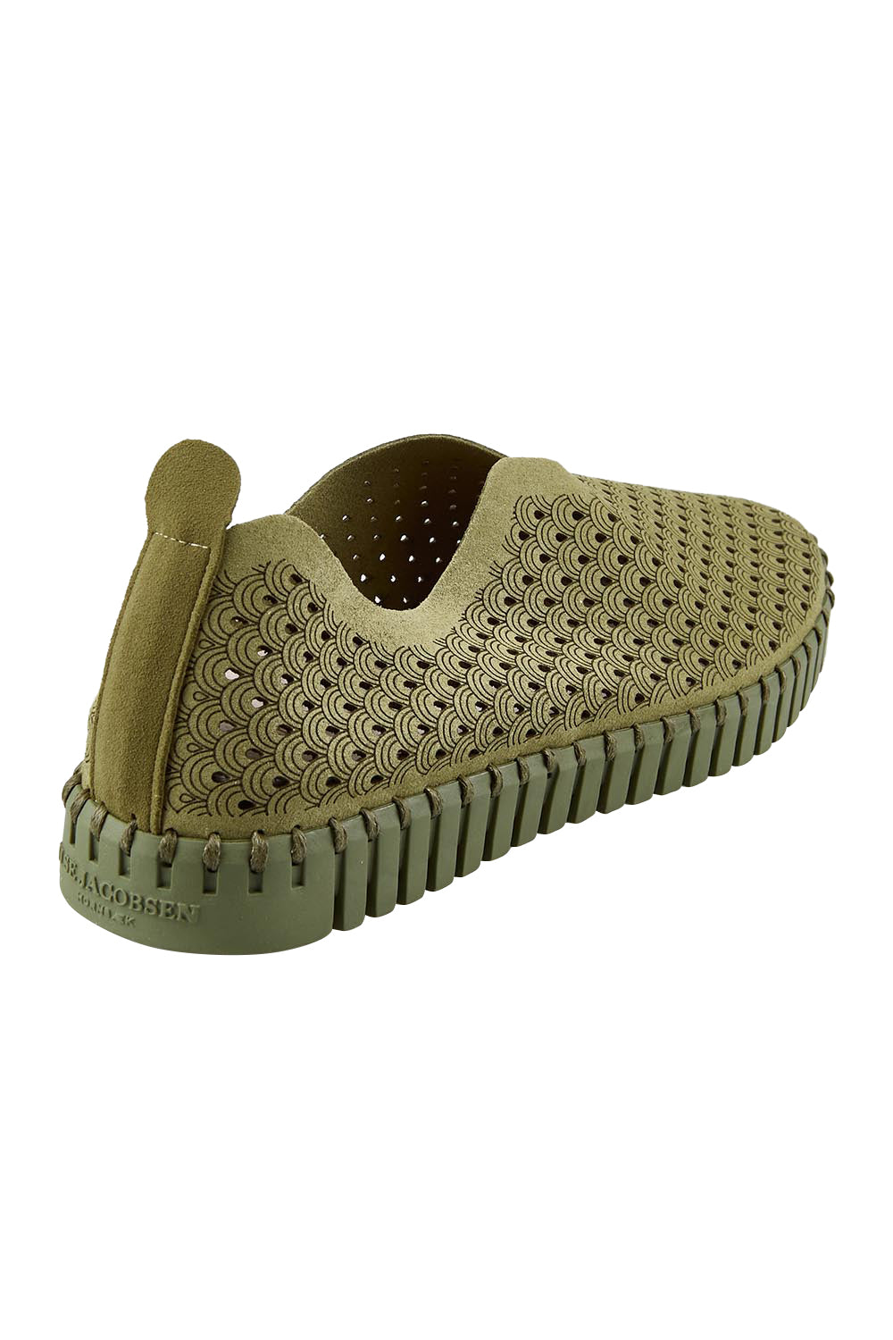 Product shot of the Tulip Sneaker - Armyarmy in colour Armyarmy, from the back