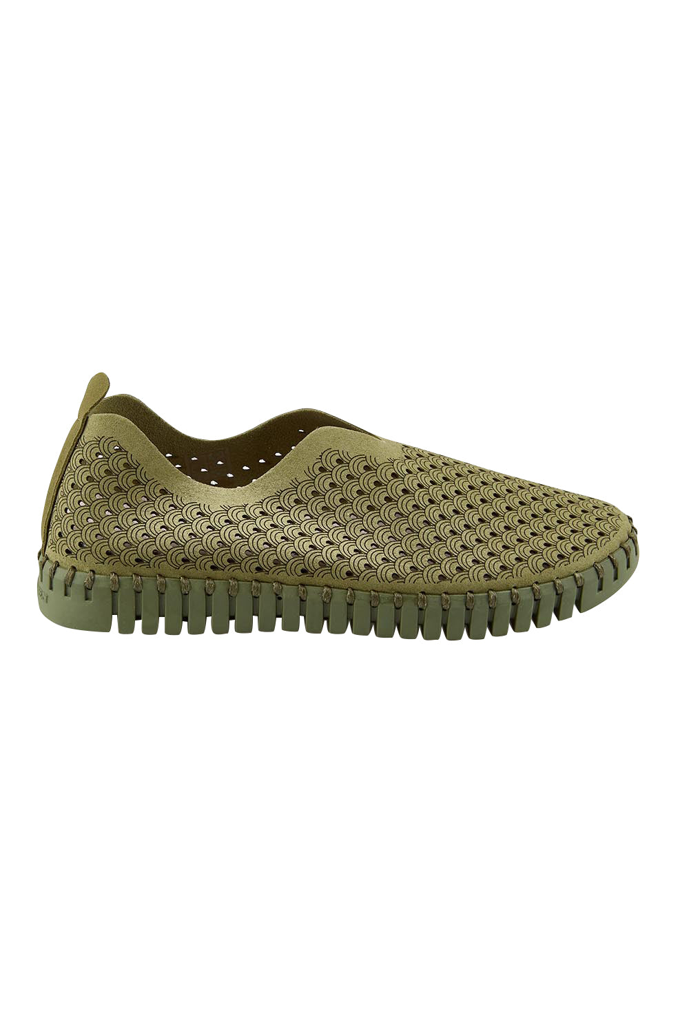 Product shot of the Tulip Sneaker - Armyarmy in colour Armyarmy, from the front