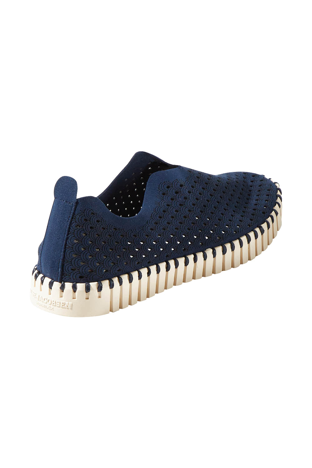 Product shot of the Tulip Sneaker in colour Drkindigo (Blue), from the back