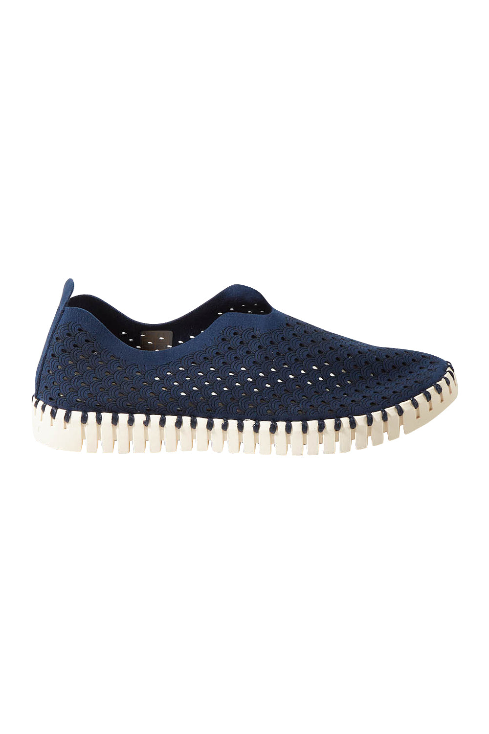 Product shot of the Tulip Sneaker in colour Drkindigo (Blue), from the front