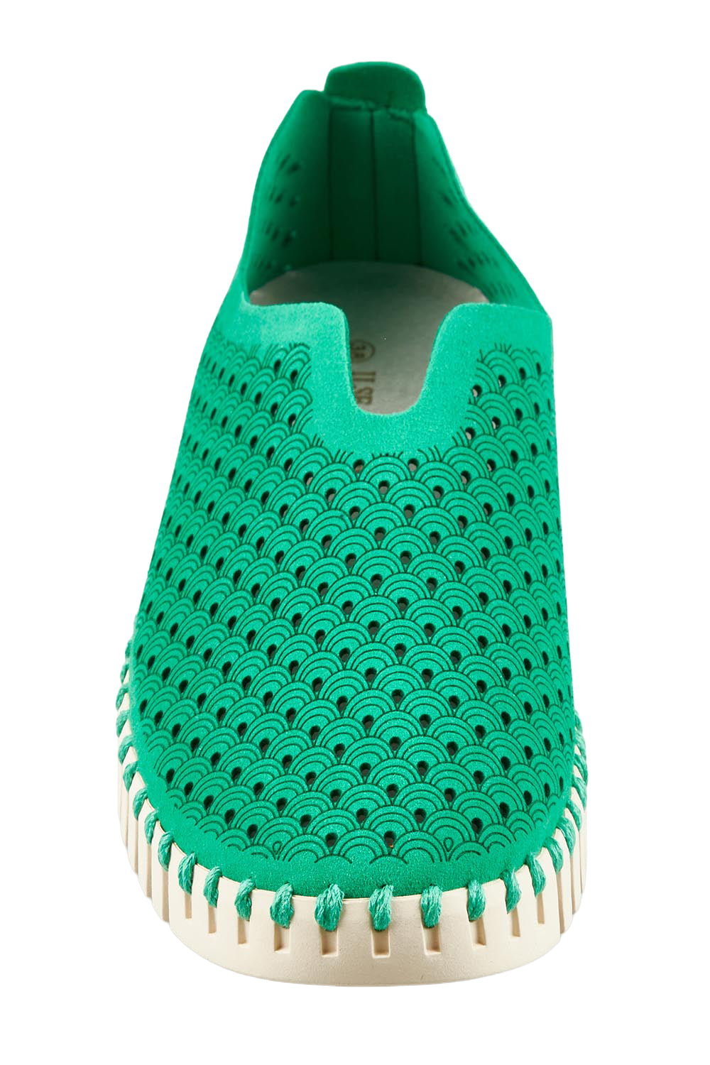 Product shot of the Tulip Sneaker in colour Ferngreen (Green), detail