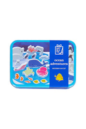 Product shot of the Ocean Adventures In A Tin in colour Ocean (Blue), from the front