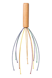 Product shot of the Rainbow Head Massager in colour Multi, detail