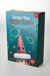 A model wearing size OneSize of the Santa Hat Ring Toss in colour Red (Red), from the front, showing the whole outfit