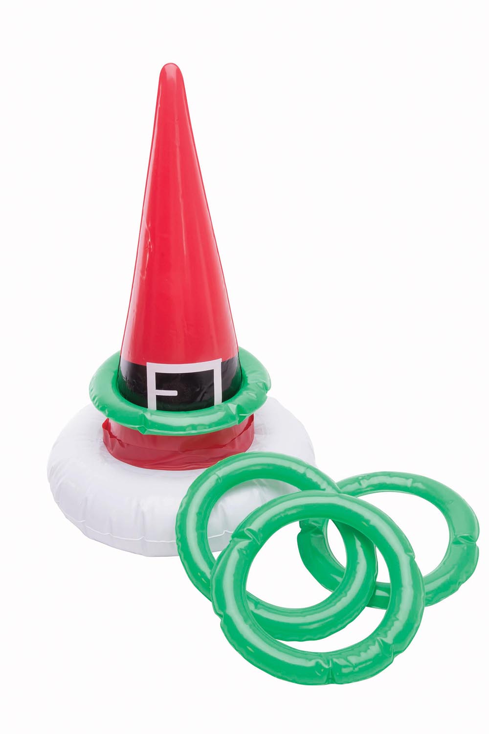 Product shot of the Santa Hat Ring Toss in colour Red (Red), detail