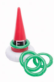 Product shot of the Santa Hat Ring Toss in colour Red (Red), detail