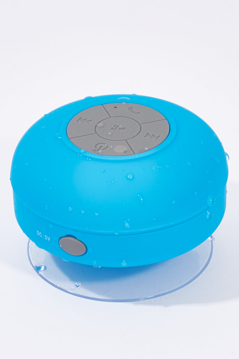 A model wearing size OneSize of the Wireless Shower Speaker in colour Blue (Blue), from the front, showing the whole outfit