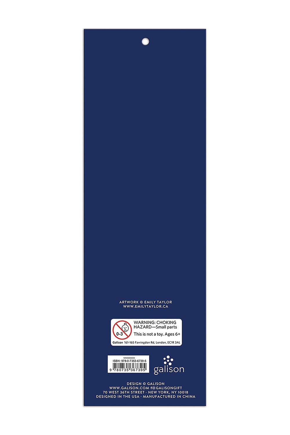 Product shot of the Galison Ever Upward Floral Magnetic Bookmarks - Multi in colour Multi, from the back