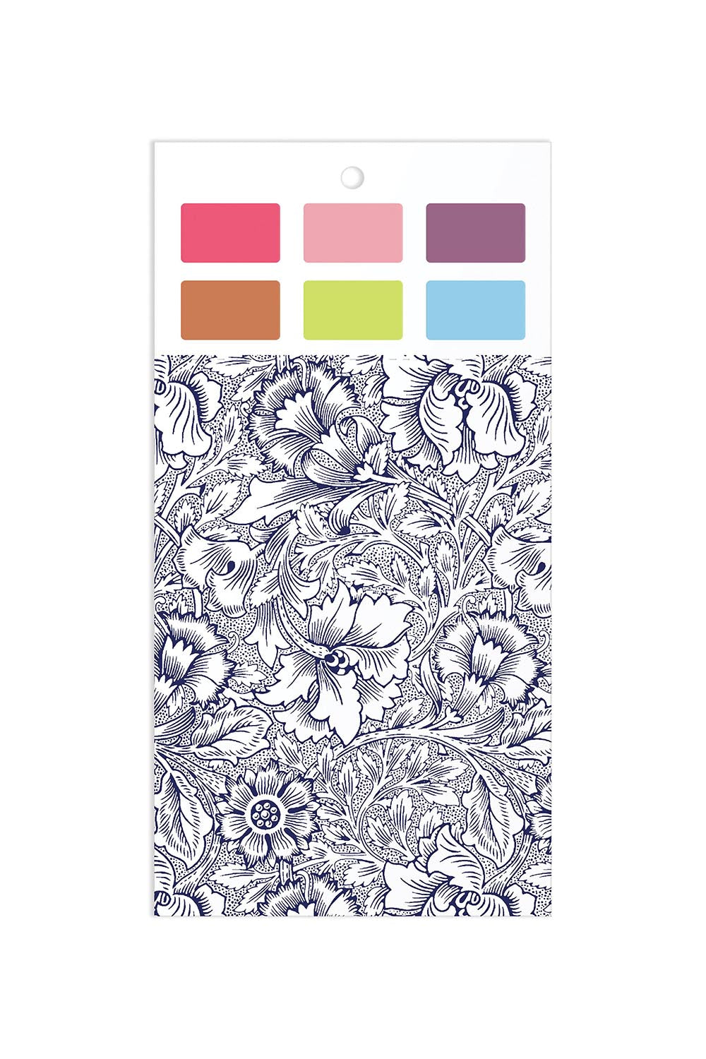 Product shot of the Galison William Morris Paint In Print Set - Multi in colour Multi, showing detail