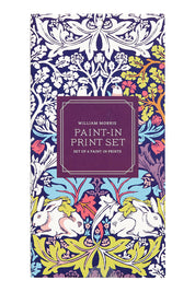 Product shot of the Galison William Morris Paint In Print Set - Multi in colour Multi, from the front