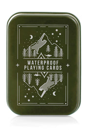 Product shot of the Waterproof Playing Cards in colour Khaki (Green), from the front