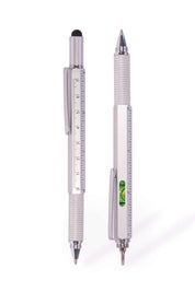 Product shot of the Maverick 6 in 1 Pen Tool - Silver in colour Silver, showing detail