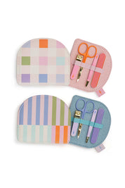 Product shot of the Travel Manicure Set - Lineprint in colour Lineprint, showing detail