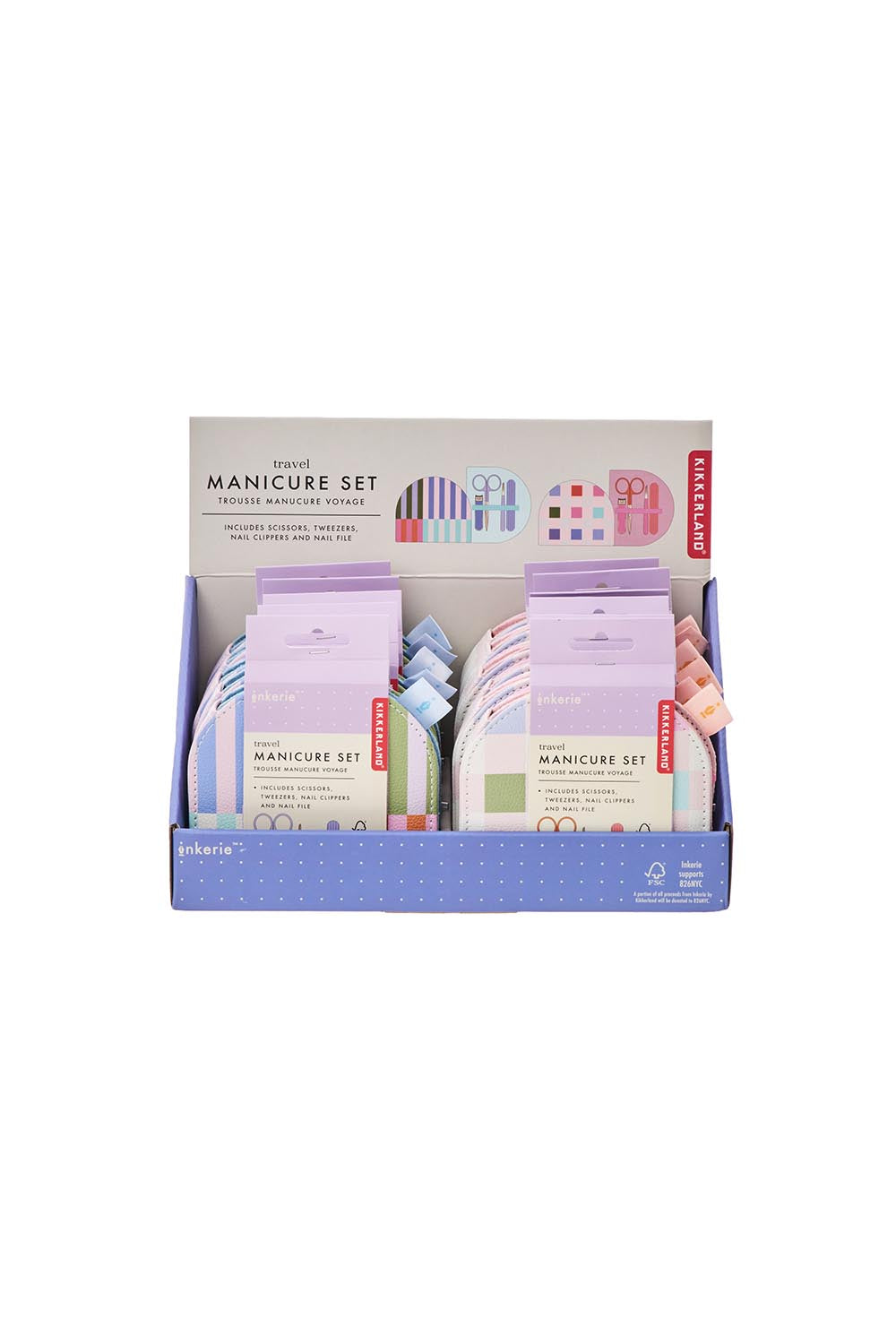 Product shot of the Travel Manicure Set - Squareprint in colour Squareprint, showing detail