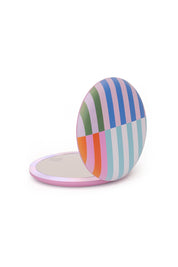 Product shot of the LED Rechargable Pocket Mirror - Lineprint in colour Lineprint, showing detail