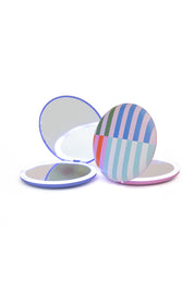 Product shot of the LED Rechargable Pocket Mirror - Lineprint in colour Lineprint, showing detail