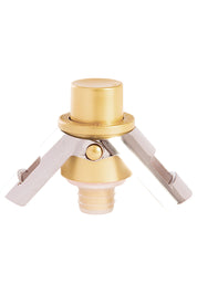 Product shot of the Pump It Up Champagne Stopper in colour Champstop (Metallics), detail