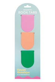 Product shot of the Happy Mondays Magnetic Bookmarks - Multi in colour Multi, from the front