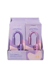 Product shot of the Flexi Clip On Rechargeable Book Light - Pink in colour Pink, showing detail