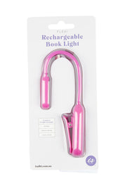 Product shot of the Flexi Clip On Book Light in colour Pink (Pink), from the front