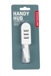 Product shot of the Usb Handy Hub in colour White (White), from the front