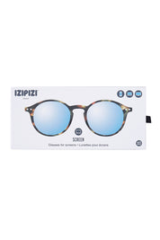 Product shot of the D Screen Blue Light Glasses in colour Tortoise, detail