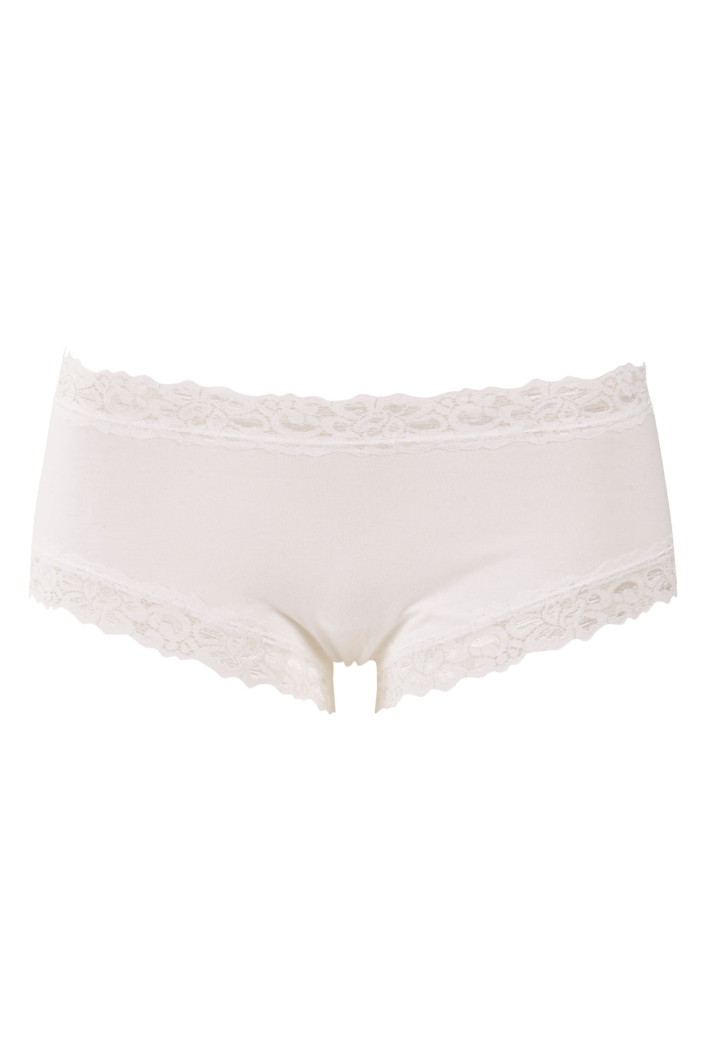 Product shot of the Parisienne Cotton Boyleg in colour White (White), from the front