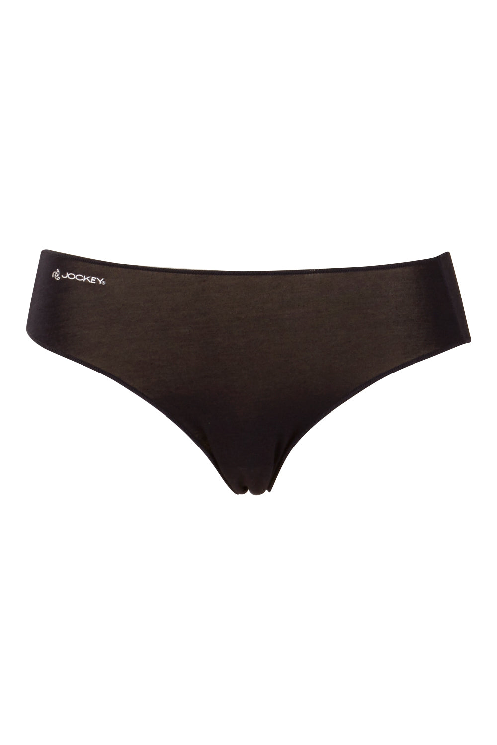 Product shot of the Bamboo Naturals Hi Cut Brief in colour Black (Black), from the front
