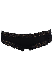 Product shot of the Parisienne Classic Cheeky in colour Black (Black), from the front