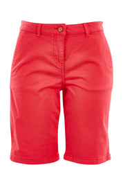 Product shot of the Cruise Longer Length Shorts in colour Poppy (Pink), from the front