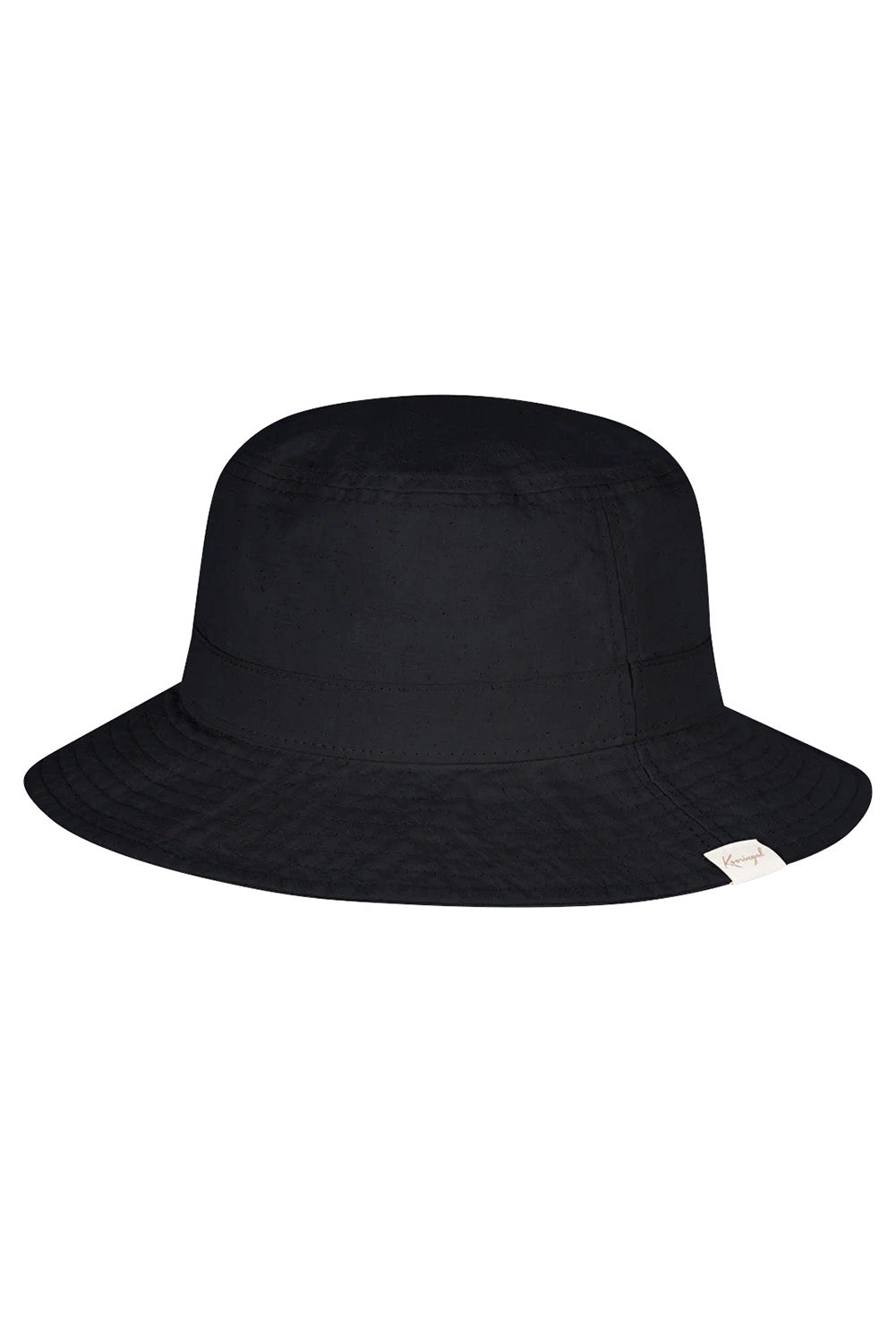 Product shot of the Tullamore Cotton Bucket Hat in colour Black (Black), from the front