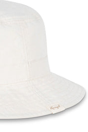 Product shot of the Tullamore Cotton Bucket Hat in colour Natural, detail